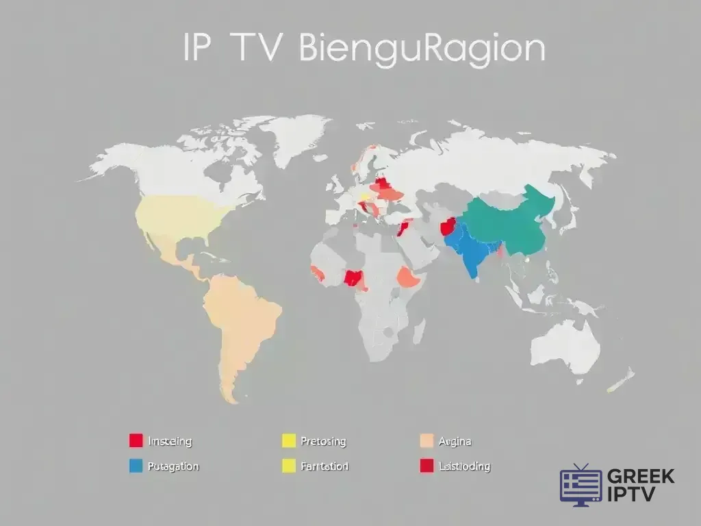 World map showing IPTV regulations by region